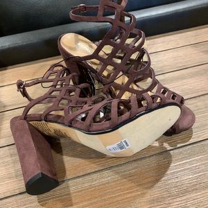 Express Shoes - Express Brand NWT cage block sandals Express Shoes - Express Brand NWT cage block sandals